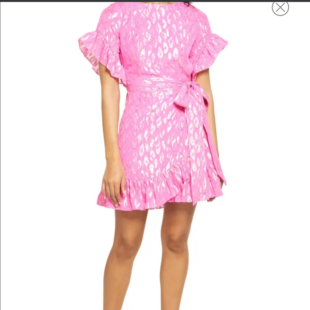 Lilly Pulitzer Darlah Metallic Leopard Silk Dress